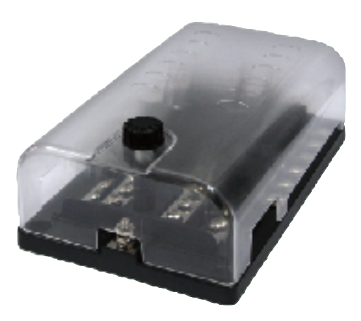 Fuse holder with hose connection / LED